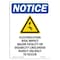 Signmission OSHA Notice Sign, 18" Height, Rigid Plastic, Electrocution Risk Sign With Symbol, Portrait OS-NS-P-1218-V-11707 - alternate 1